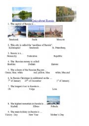 English Worksheet: Quiz about Russia