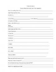 English Worksheet: picture description