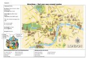 English Worksheet: Directions - getting around London - speaking exercise (printer friendly))