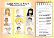 English Worksheet: Describing people