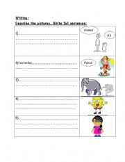 English worksheet: Writing