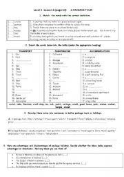 English Worksheet: level 4, Lesson 6: S/ R/ W