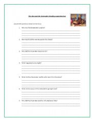 English worksheet: the elves and the shoemaker