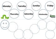 English Worksheet: Days of the week caterpillar