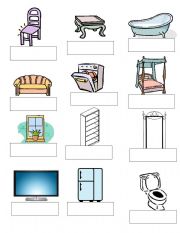 English Worksheet: Furniture vocabulary