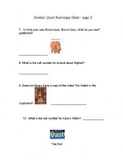 English Worksheet: Destiny Scavenger Hunt