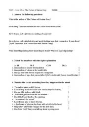 English Worksheet: Oscar Wilde The Picture of Dorian Gray