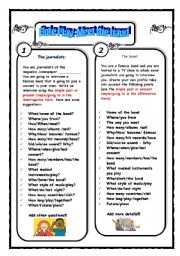 English Worksheet: Lets meet the band