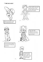 English Worksheet: Clothes and Colors