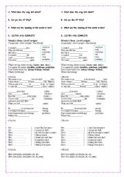 English worksheet: music: nobodys home