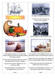 English Worksheet: Mini book Thanksgiving