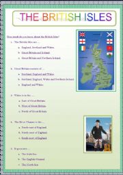 English Worksheet: THE BRITISH ISLES