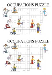 English Worksheet: OCCUPATIONS PUZZLE