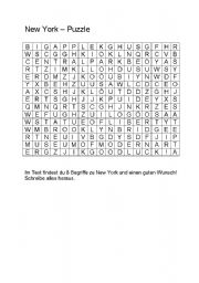 English worksheet: New York Puzzle