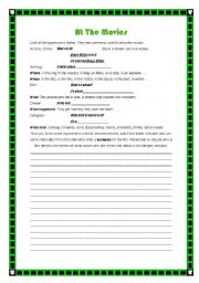 English Worksheet: At the movies