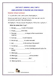 English worksheet: JUST DO IT. PART 2  SPEAKING AND PRACTICE PRESENT TENSE