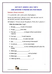 English Worksheet: JUST DO IT. PART 2  SPEAKING AND PRACTICE PRESENT TENSE