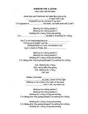 English Worksheet: Working for a Living