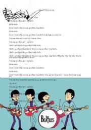 English Worksheet: hello goodbye THE BEATLES