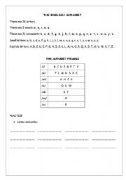 English Worksheet: The English Alphabet