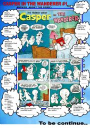 English Worksheet: COMIC- CASPER IN THE WANDERER #1