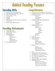 English Worksheet: Guided reading visitor description