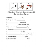English worksheet: There, Theyre, Their