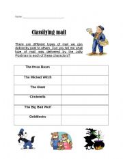 English worksheet: Classifying types of Mail 