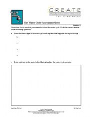 English worksheet: Water cycle