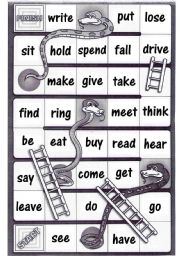 English Worksheet: Irregular verbs - Snakes and ladders board game