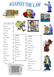 English Worksheet: AGAINST THE LAW