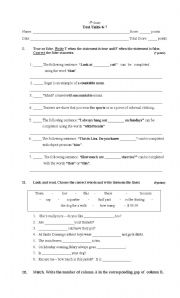 English Worksheet: MORE! 1 UNITS 6 AND 7