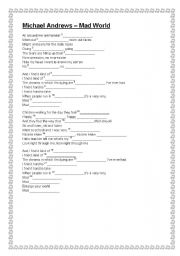 English worksheet: Michael Andrews - Mad World