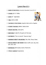 English worksheet: PART OF THE BODY