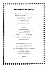 English worksheet: Miss you like crazy