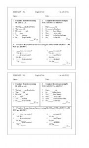 English Worksheet: THERE IS/ THERE ARE