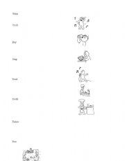 English Worksheet: Match the verbs