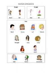 English Worksheet: appearance