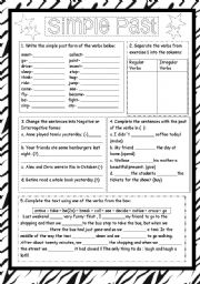 English Worksheet: Simple Past exercises