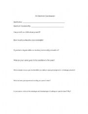 English worksheet: Job Interview Form
