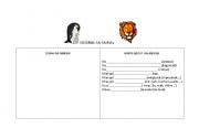 English worksheet: DESCRIBE  AN ANIMAL