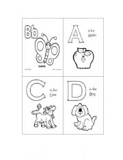 English Worksheet: Alphabet to color
