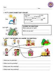 English Worksheet: WAS WERE (NEGATIVE, AFFIRMATIVE AND QUESTIONS)