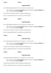 English Worksheet: Comparatives