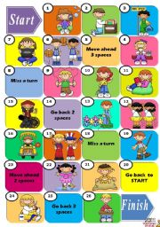 WHAT ARE THEY DOING? BOARD GAME - ESL worksheet by macomabi