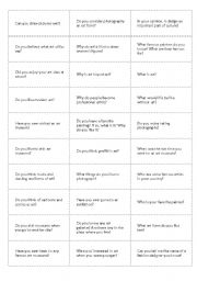 English Worksheet: art vocabulary questions
