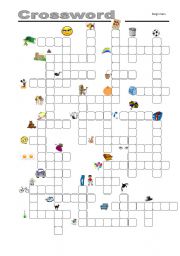 English Worksheet: Crossword