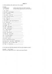 English Worksheet: used to 