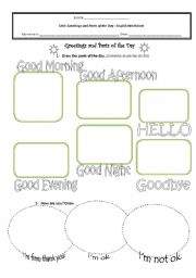 English Worksheet: Greetings