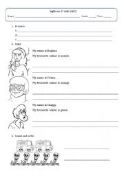 English Worksheet: Scooby-doo- colours and numbers
